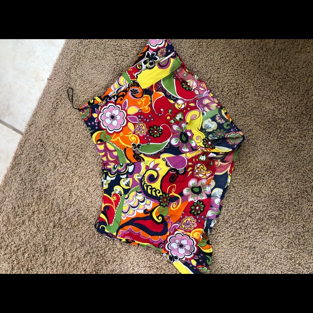 Zara Ruffle Multiprint Ruffle Shorts SZ XS